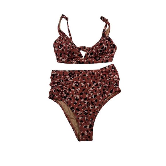Old Navy NWT Bikini Set Leopard Print Medium Brown - Picture 3 of 7